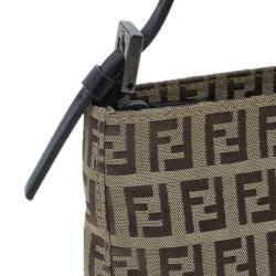 مملوكة مسبقًا حقيبة فندي زوكينو بني ميني للكتف