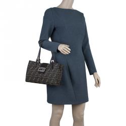 مملوكة مسبقًا Fendi Brown Zucca Small Shoulder Bag
