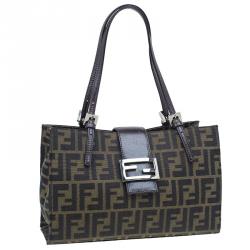 مملوكة مسبقًا Fendi Brown Zucca Small Shoulder Bag