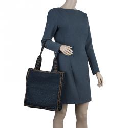 مملوكة مسبقًا Fendi Black Raffia Shopper Bag