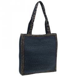 مملوكة مسبقًا Fendi Black Raffia Shopper Bag