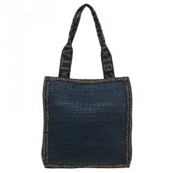 مملوكة مسبقًا Fendi Black Raffia Shopper Bag