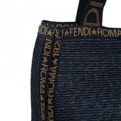مملوكة مسبقًا Fendi Black Raffia Shopper Bag