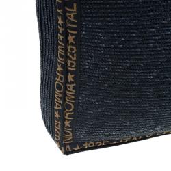 مملوكة مسبقًا Fendi Black Raffia Shopper Bag