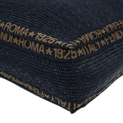 مملوكة مسبقًا Fendi Black Raffia Shopper Bag