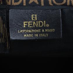 مملوكة مسبقًا Fendi Black Raffia Shopper Bag