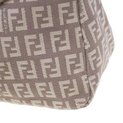 Fendi Pink  Zucchino Canvas Flap Baguette Bag 