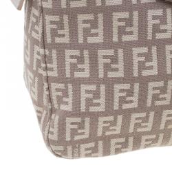 Fendi Pink  Zucchino Canvas Flap Baguette Bag 