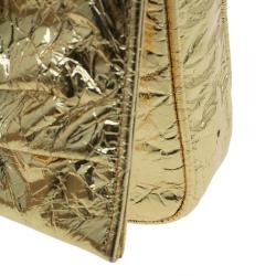 Pre Owned Fendi Gold Foil Mia Evening Bag