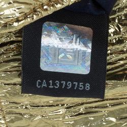 Pre Owned Fendi Gold Foil Mia Evening Bag