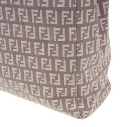 Pre Owned Fendi Pink Zucchino Canvas and Leather Tote Bag