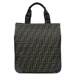 Pre Owned Fendi Zucca Tote Shopping Bag