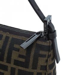 Pre Owned Fendi Brown Zucca Small Shoulder Bag