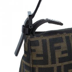 Pre Owned Fendi Brown Zucca Small Shoulder Bag