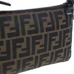 Pre Owned Fendi Brown Zucca Small Shoulder Bag