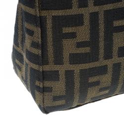 Pre Owned Fendi Brown Zucca Small Shoulder Bag