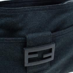 Fendi Grey Felt Baguette Shoulder Bag