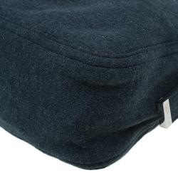 Fendi Grey Felt Baguette Shoulder Bag