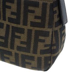 Fendi Brown Tobacco Zucca Long Baguette Shoulder Bag