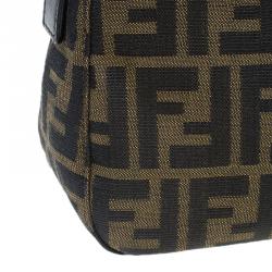 Fendi Brown Tobacco Zucca Long Baguette Shoulder Bag