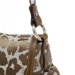 Pre Owned Fendi Giraffe Print Chef Hobo Shoulder Bag