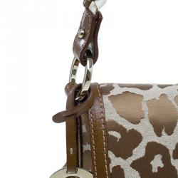 Pre Owned Fendi Giraffe Print Chef Hobo Shoulder Bag