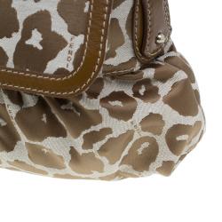 Pre Owned Fendi Giraffe Print Chef Hobo Shoulder Bag