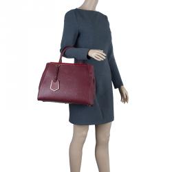 Pre Owned حقيبة فندي توجور جلد سافيانو أحمر