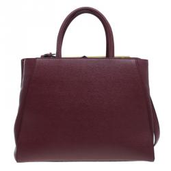 Pre Owned حقيبة فندي توجور جلد سافيانو أحمر