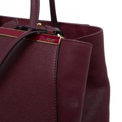 Pre Owned حقيبة فندي توجور جلد سافيانو أحمر