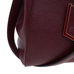 Pre Owned حقيبة فندي توجور جلد سافيانو أحمر