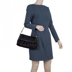 Pre Owned Fendi Dark Brown Pony Hair Chef Shoulder Bag