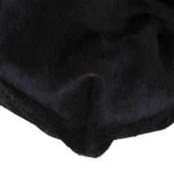 Pre Owned Fendi Dark Brown Pony Hair Chef Shoulder Bag