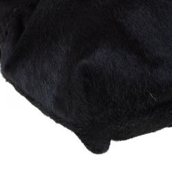 Pre Owned Fendi Dark Brown Pony Hair Chef Shoulder Bag