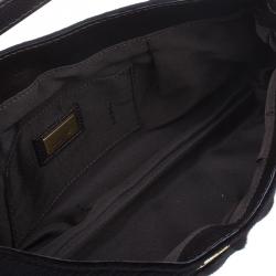 Pre Owned Fendi Dark Brown Pony Hair Chef Shoulder Bag