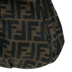 Pre Owned Fendi Brown Zucca Canvas Small Mia Shoulder Bag