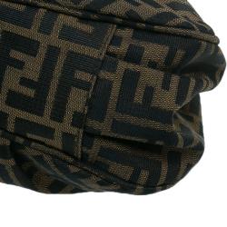 Pre Owned Fendi Brown Zucca Canvas Small Mia Shoulder Bag