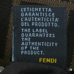 Pre Owned Fendi Brown Zucca Canvas Small Mia Shoulder Bag