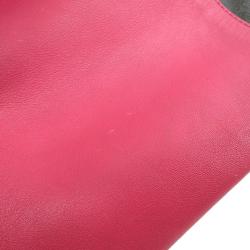 Pre Owned Fendi Pequin Pink Leather Pecan Hobo