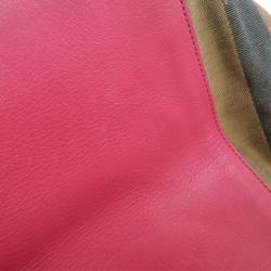 Pre Owned Fendi Pequin Pink Leather Pecan Hobo