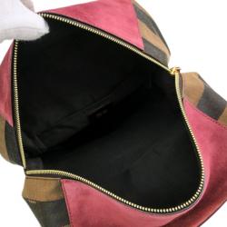 Pre Owned Fendi Pequin Pink Leather Pecan Hobo
