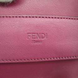 Pre Owned Fendi Pequin Pink Leather Pecan Hobo