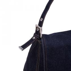 Pre Owned Fendi Denim and Leather Mama Shoulder Bag