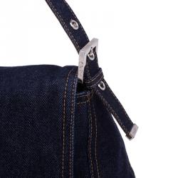 Pre Owned Fendi Denim and Leather Mama Shoulder Bag