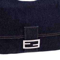 Pre Owned Fendi Denim and Leather Mama Shoulder Bag