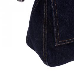Pre Owned Fendi Denim and Leather Mama Shoulder Bag