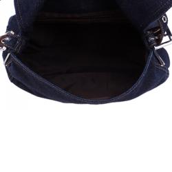 Pre Owned Fendi Denim and Leather Mama Shoulder Bag