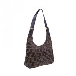 Pre Owned Fendi brown Zucca Hobo Shoulder bag