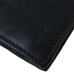 Pre Owned Fendi Black Patent Leather Fendilicious Wallet On Chain