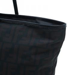 Pre Owned Fendi Tobacco Zucca Roll Tote Bag